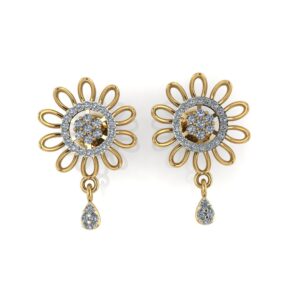 Royal Brilliance: Diamond Earrings in 14K, 18K, and 22K Gold