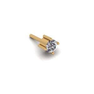 Dazzling Whispers: Diamond Nosepin in Gold