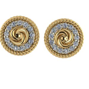 Divine Love Symphony: Diamond Earrings in 14K, 18K, and 22K Gold