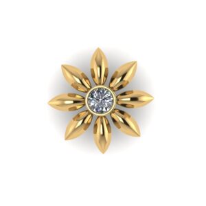 Dazzling Dewdrop Gold Nosepin (14K, 18K, and 22K Options)