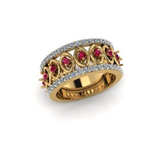 Royal Blossom Diamond Ring for Women (14K, 18K, and 22K Variants)