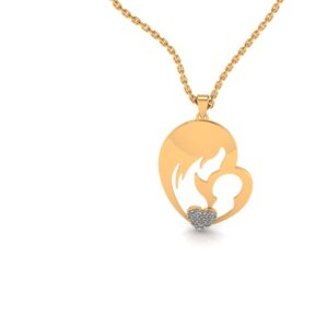 Ethereal Mother's Love Diamond Pendant (14K, 18K, and 22K Variants)