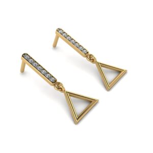 Queen's Delight Gold & Diamond Danglers (14K, 18K, and 22K Variants)