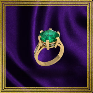 Ethereal Emerald Diamond Ring for Women (14K, 18K, and 22K Variants)