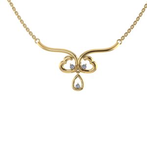 Radiant Bloom Tanmaniya Pendant: A Symphony of Gold and Diamonds in 14K, 18K and 22K