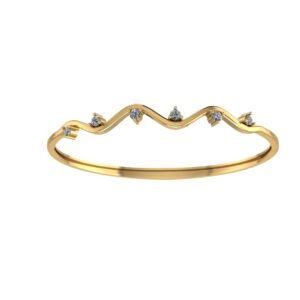 Diamond Blossom Gold Bangle Collection (14K, 18K, and 22K Variants)