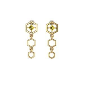 Royal Orchid Gold Danglers (14K, 18K, and 22K Variants)