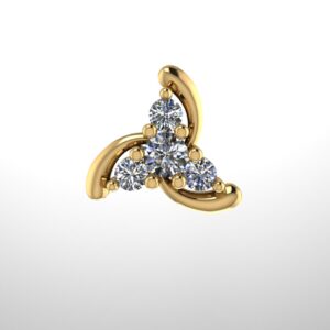 Luminous Lily Gold Nosepin (14K, 18K, and 22K Variants)