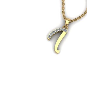 V Alphabet Diamond Pendant: 14K, 18K, and 22K Options