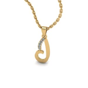 I Alphabet Diamond Pendant: 14K, 18K, and 22K Options