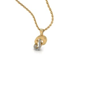 P Alphabet Diamond Pendant: 14K, 18K, and 22K Options