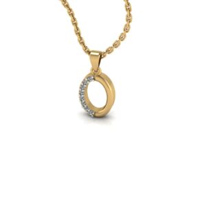 O Alphabet Diamond Pendant: 14K, 18K, and 22K Options