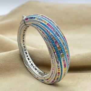 Rainbow Sensation Adjustable Bangle: A Symphony of Color