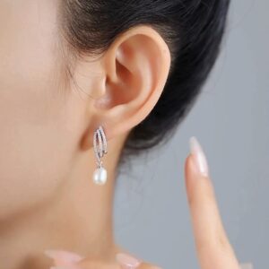 5l Unveiling Timeless Grace: Sterling Silver Pearl Earrings
