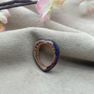 Heart of Stones Cocktail Ring: Delicate Elegance