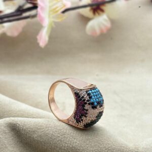 Suspended Elegance Cocktail Ring: A Symphony of Light