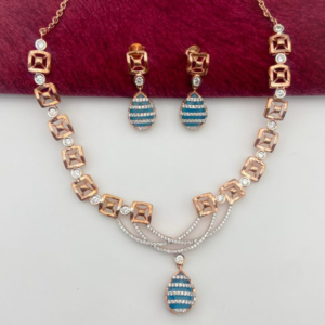 Majestic Blue Elegance Necklace and Earrings Set