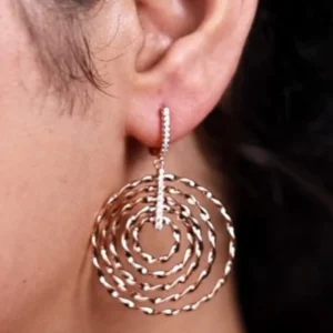 Moonlit Grace: Sling Design Silver Earrings