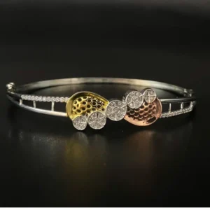 Radiant Glide: Sterling Silver Kara Bracelet