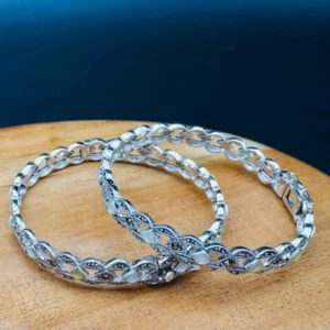 Ivory Glow Sling Bangles Pair