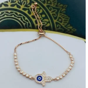 Guardian's Gaze: With Dual-Tone variant Evil Eye Wrist Chain