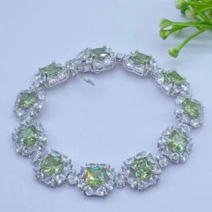 Untitled design Zircon Glow: Delicate Gem Touch Bracelet