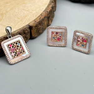 Classic Silver Pendant & Earrings Combo