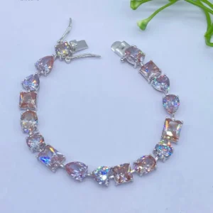 Prismatic Radiance: Rainbow Gem Bracelet