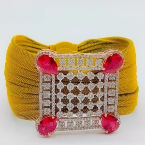 Crimson Blossom Cuff Bracelet