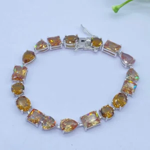 Sunset Glow: Yellow Gem Bracelet