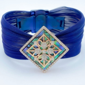 Tri-Tone Elegance Cuff Bracelet