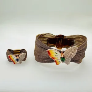 Eternal Butterfly Bond: Matching Cuff Bracelets for Mother and Baby