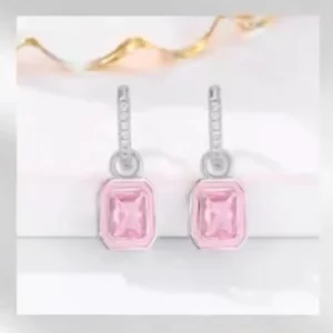 Gemstone Elegance: Silver Earrings with Vibrant Hues