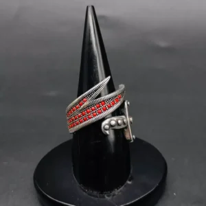 Radiant Aura: Adjustable Premium Silver Ring (In Five Color Variants)