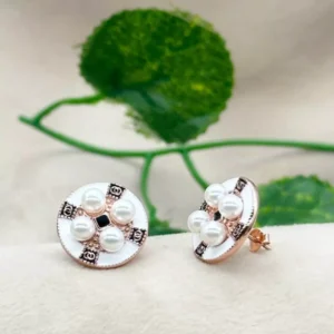 Petal Radiance: Silver Floral Stud Earrings With Two Colour Option