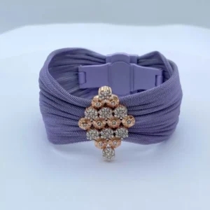 Lavender Glow: Rose Gold Cuff Bracelet