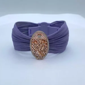 Lavender Grace: Rose Gold Cuff Bracelet