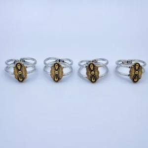 Serene Blossom: Dual-Tone Toe Ring for Timeless Elegance