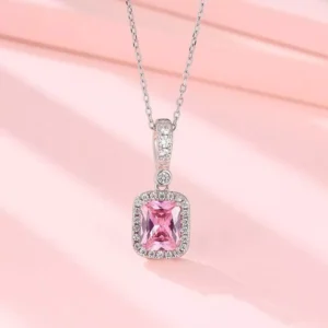 Rosy Aura: Elegant Pendant in Soft Pink Glow