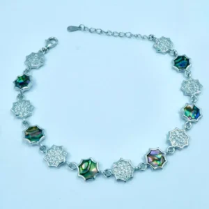 Luminous Elegance: Chrome Blush Silver Bracelet