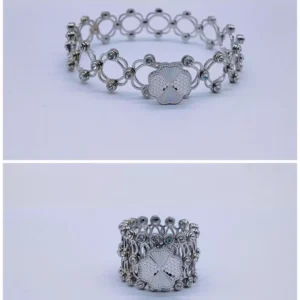 Infinite Harmony: Silver Adjustable Bracelet for Timeless Elegance