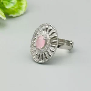 Timeless Oval: Silver Zirconia Finger Ring for Lasting Elegance