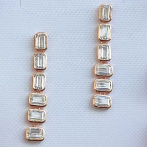 Elysian Rose: Elegant Long Earrings with a Touch of Romance