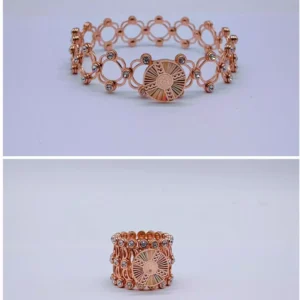 Rose Gold Serenity: Adjustable Silver Bracelet for Everyday Elegance