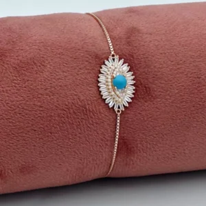 Silver Radiance: Delicate Chain Bracelet with Zirconia Sparkle