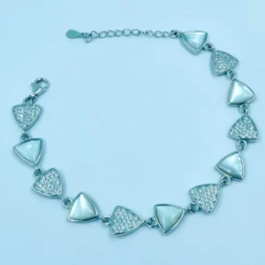 Untitled_design-8 Moonlit Grace: Silver Bracelet with White Blush Accents