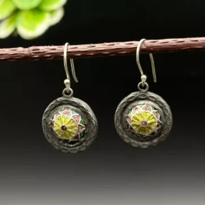 Eternal Elegance: Silver Minakari Work Earrings for a Timeless Touch