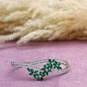 Verdant Bouquet: Silver Kara Bracelet