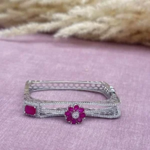 Rosé Blossom: Silver Kara Bracelet