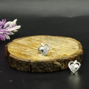 Untitled_design-15 Sterling Heart: Silver Stud Earrings